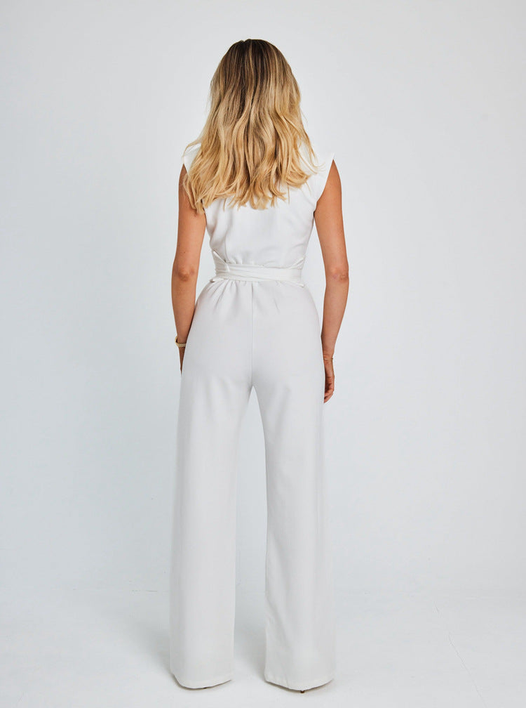 Sleeveless Wide Leg Jumpsuit