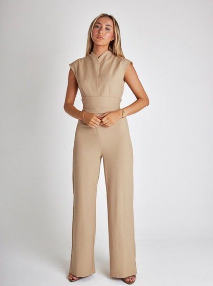 Sleeveless Wide Leg Jumpsuit