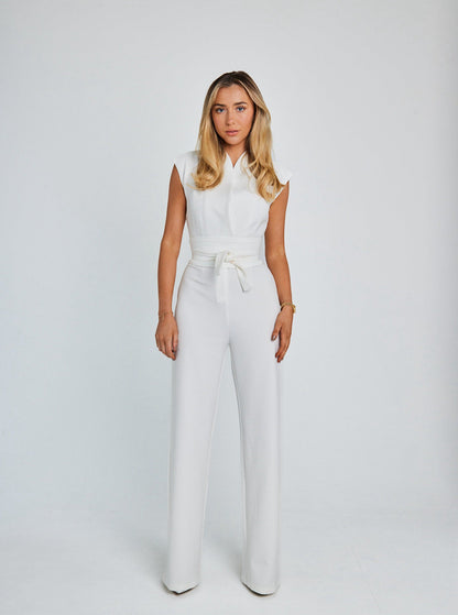 Sleeveless Wide Leg Jumpsuit