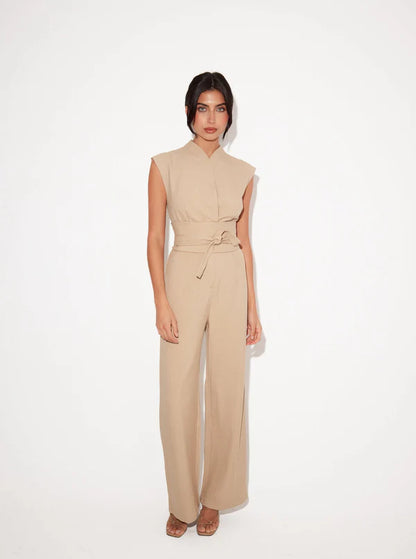 Sleeveless Wide Leg Jumpsuit